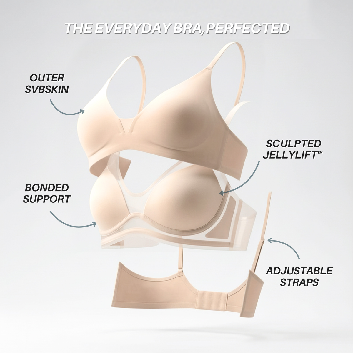 Invisible JellyLift Seamless Wireless Bra