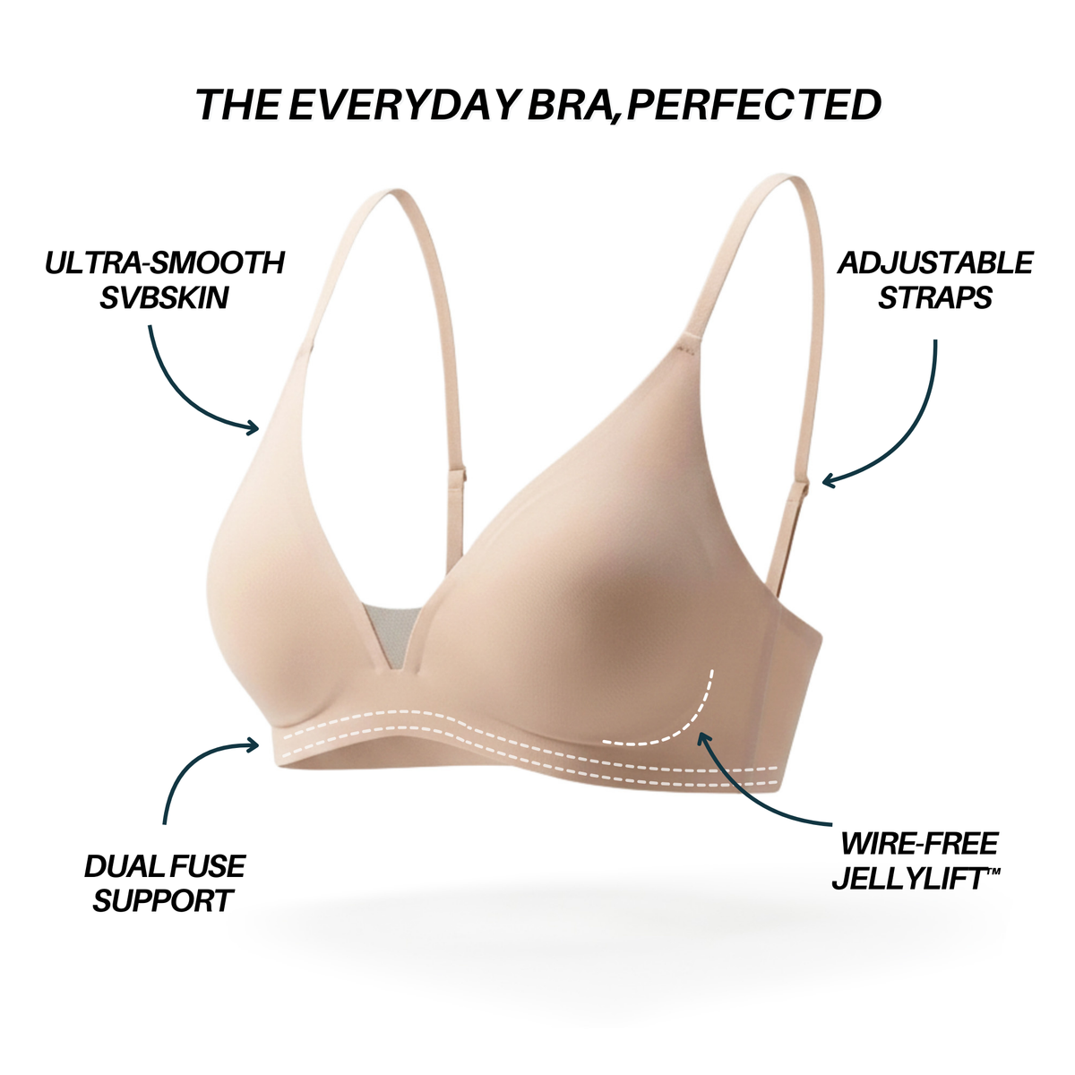 Invisible JellyLift Seamless Wireless Bra