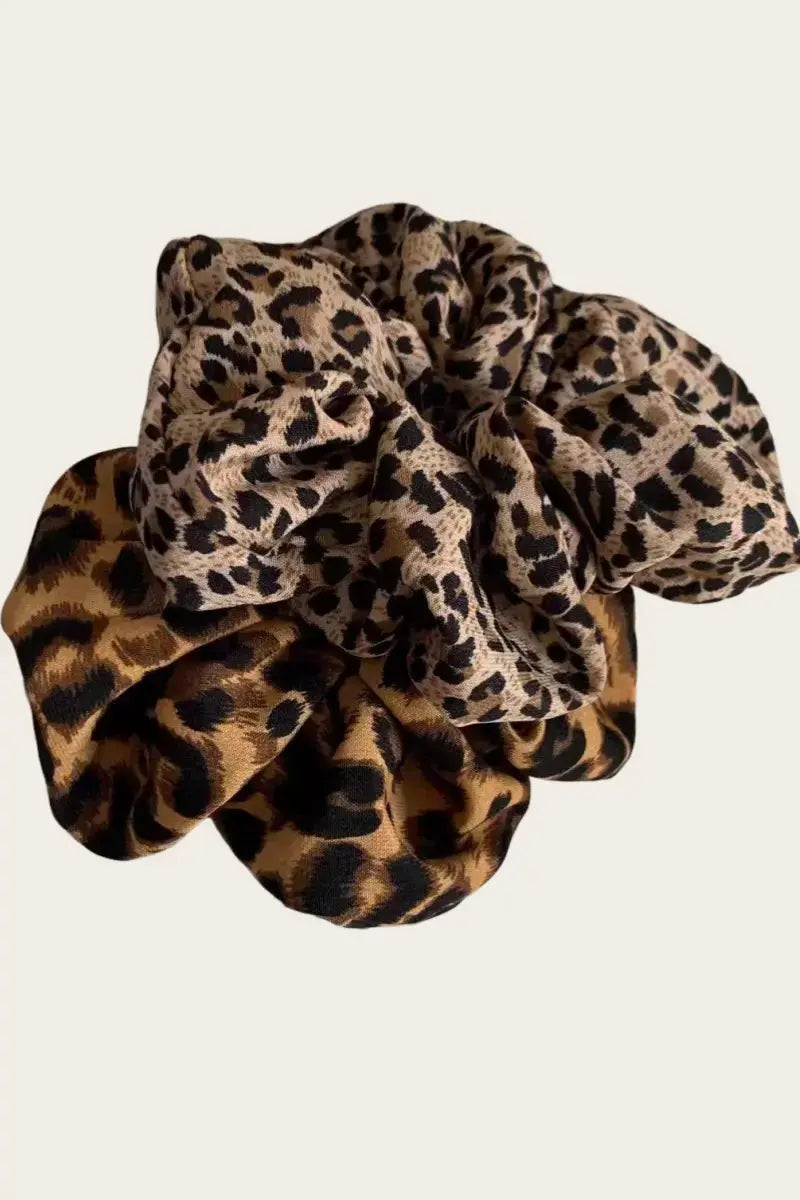 Leopard Print Scrunchies β Wild Animal Hair Rings πβ¨