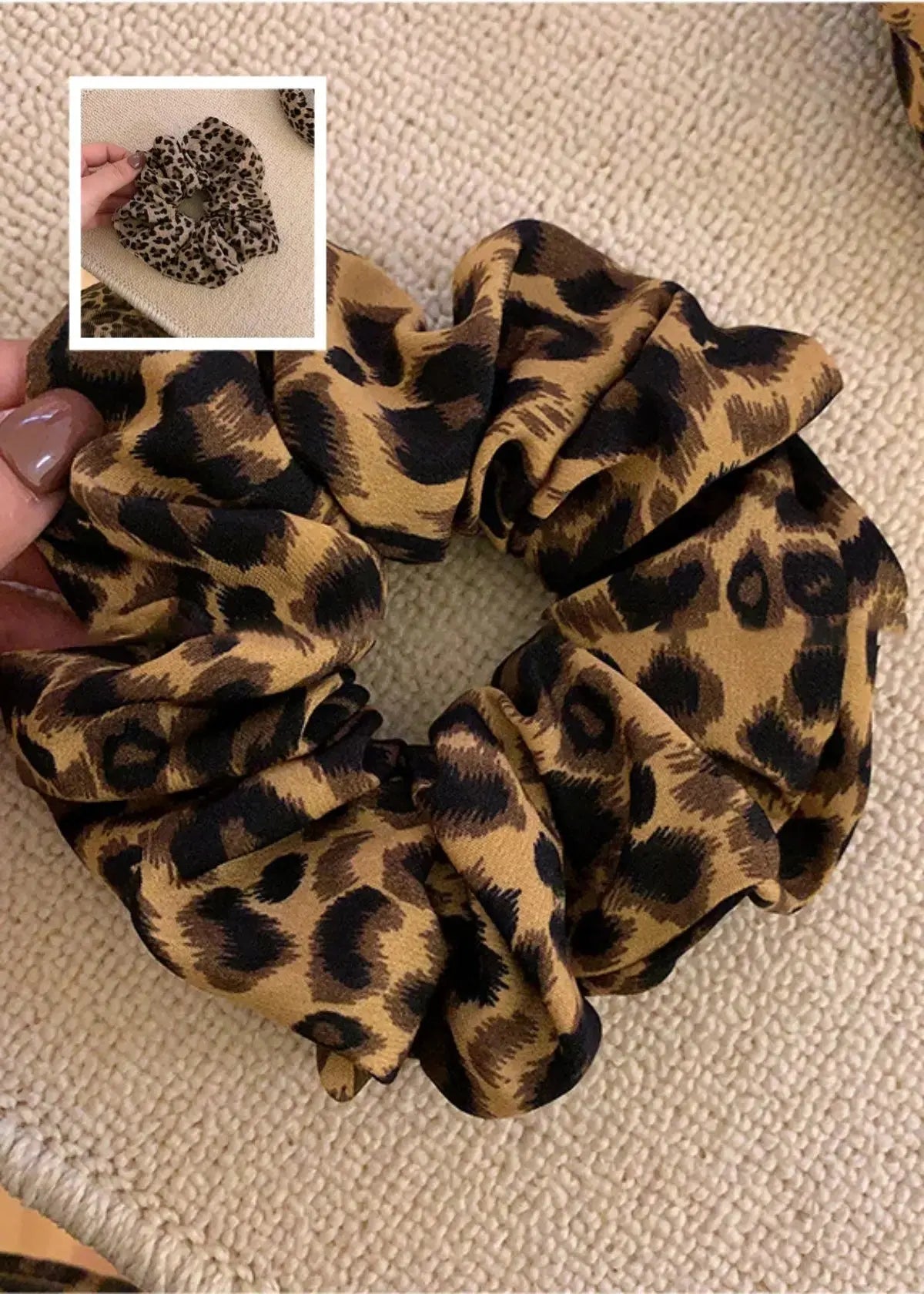 Leopard Print Scrunchies β Wild Animal Hair Rings πβ¨