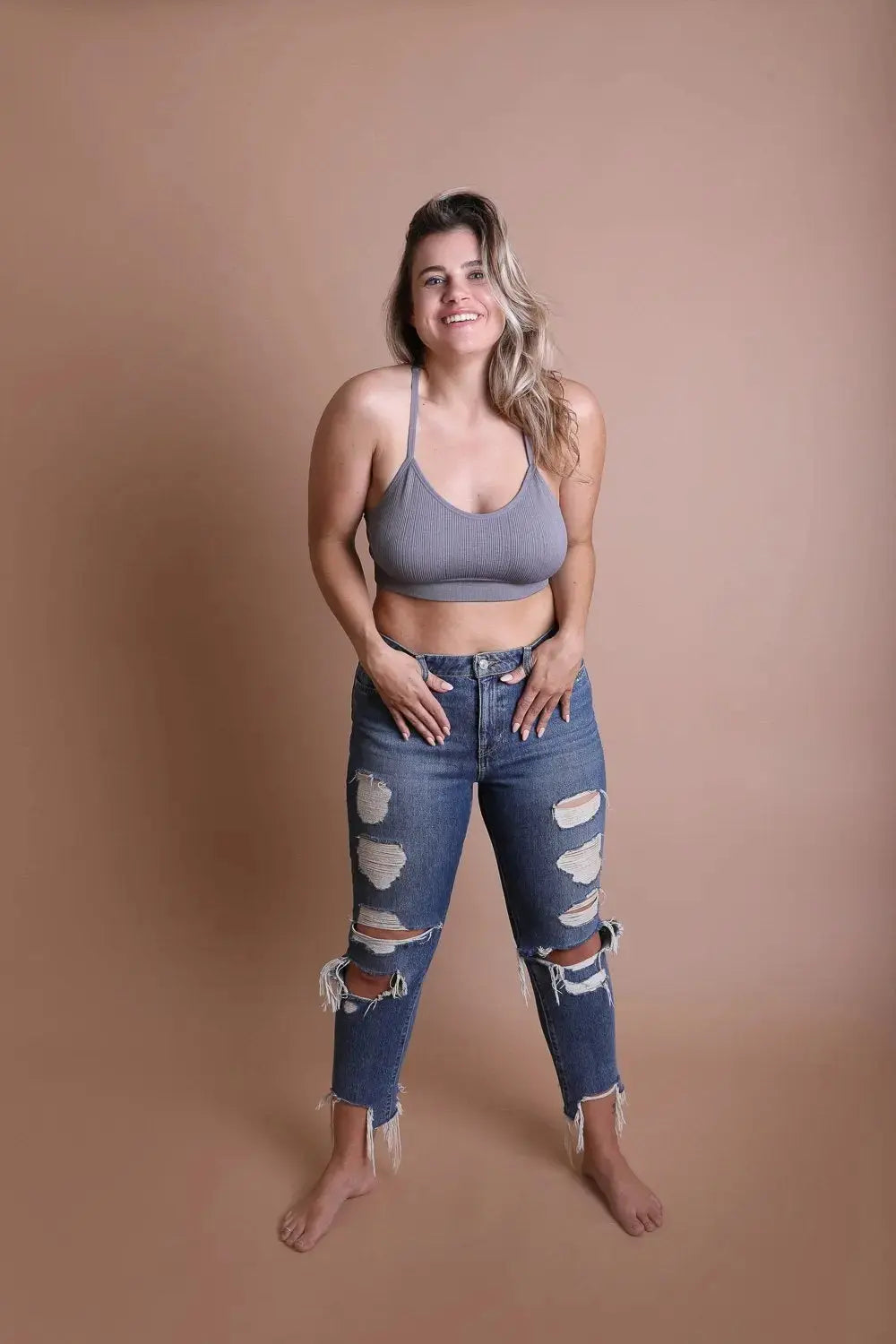 Tattoo Back Bralette – Embroidered Mesh Racerback Style