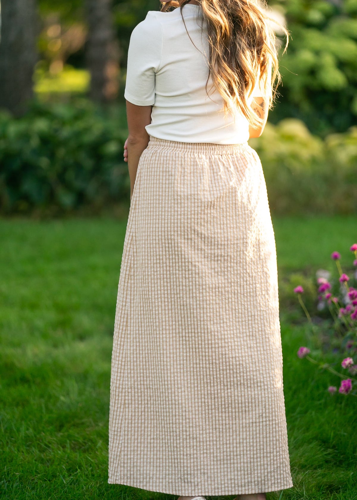 Rayne Modern Gingham Maxi Skirt Inherit Co.