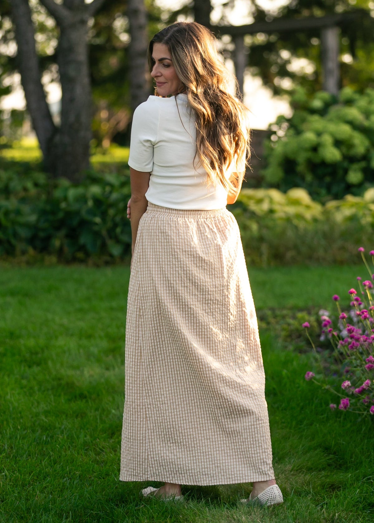 Rayne Modern Gingham Maxi Skirt Inherit Co.