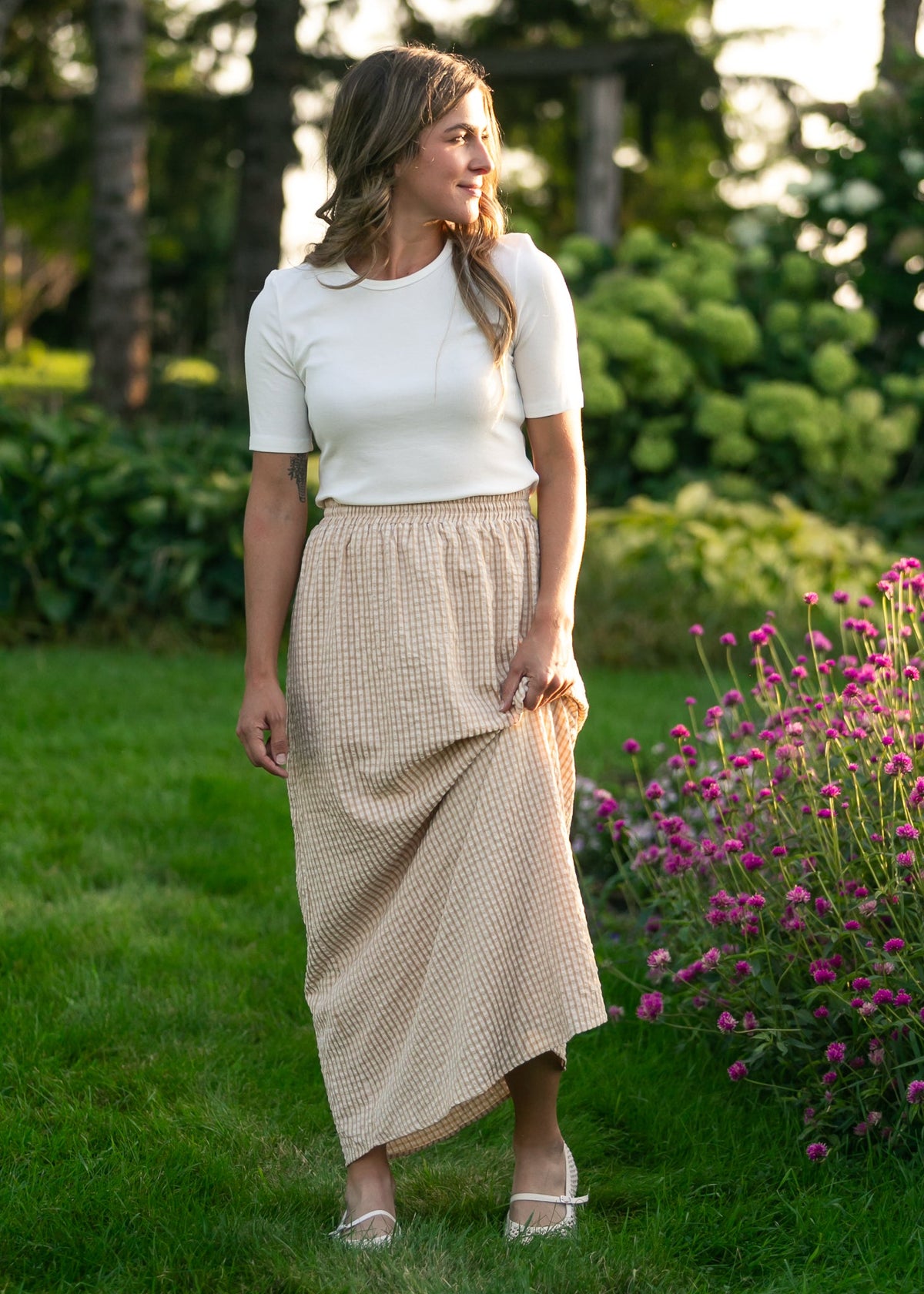 Rayne Modern Gingham Maxi Skirt Inherit Co.