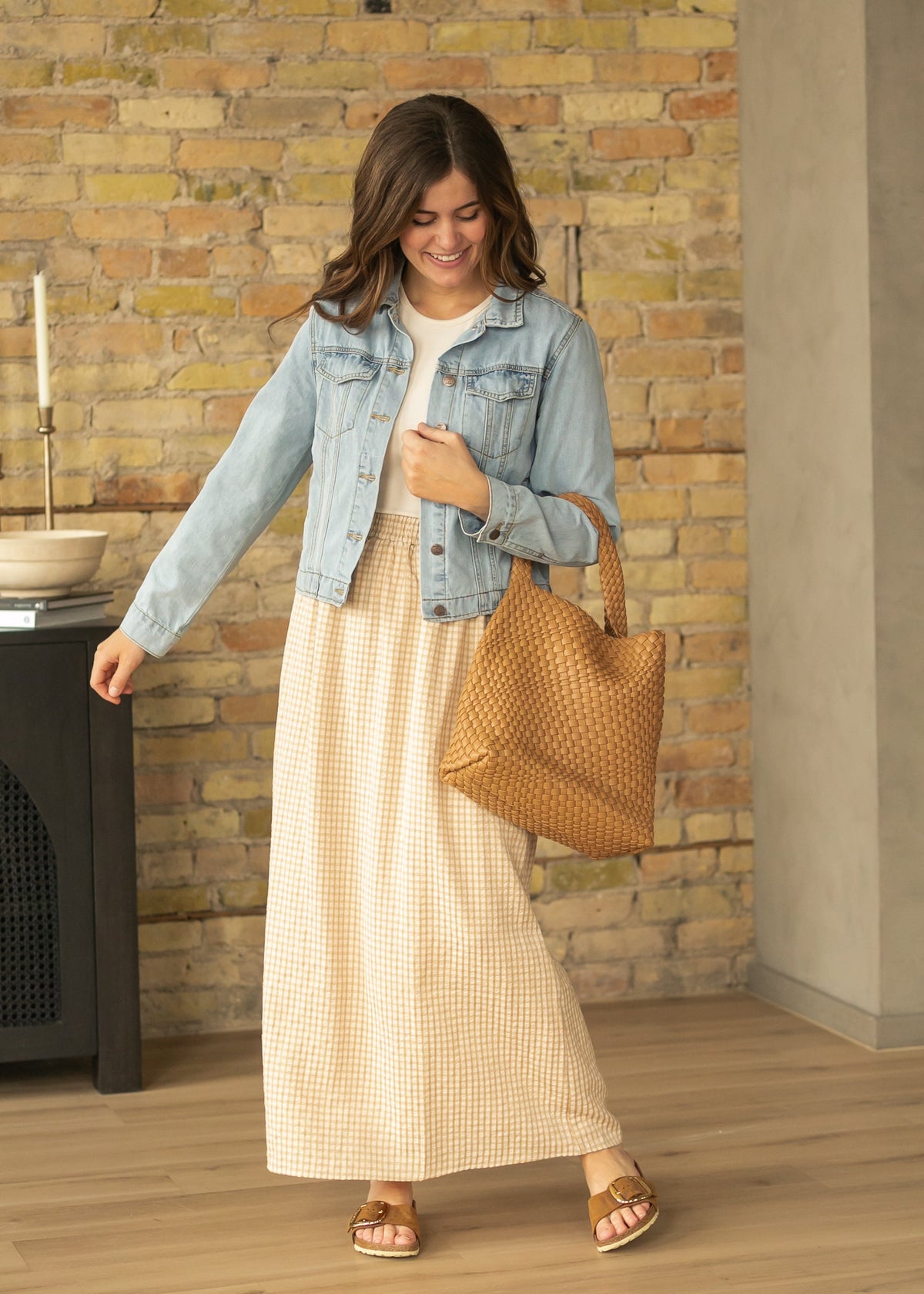 Rayne Modern Gingham Maxi Skirt Inherit Co.