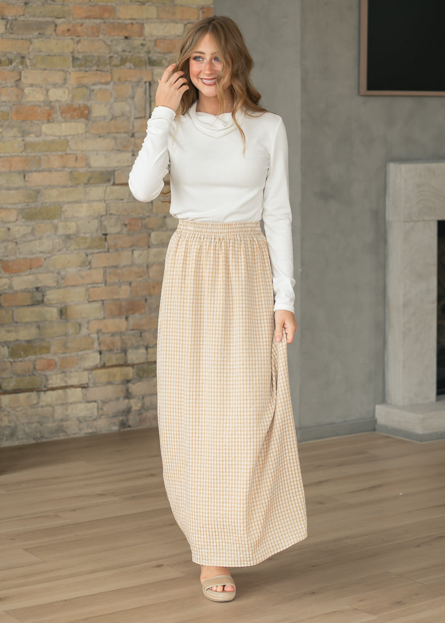 Rayne Modern Gingham Maxi Skirt Inherit Co.