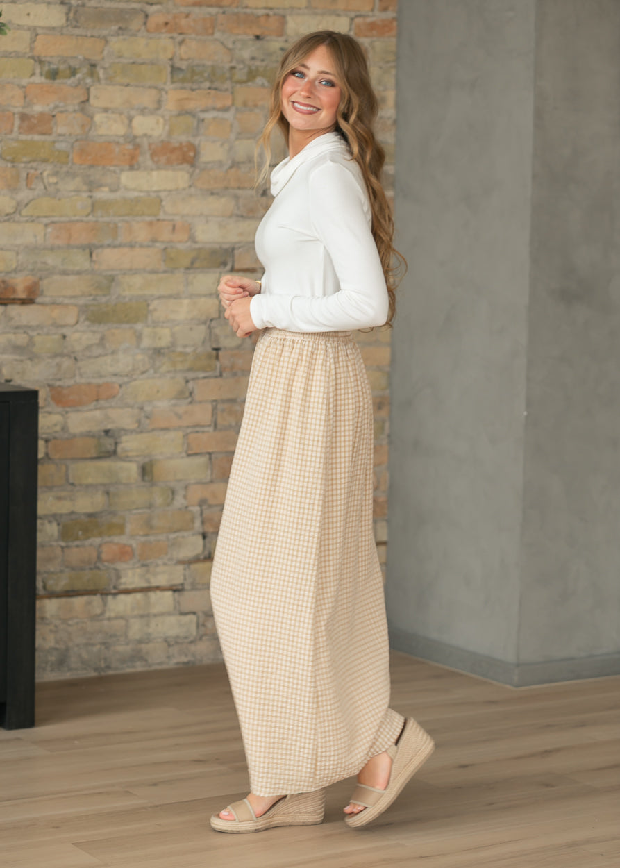 Rayne Modern Gingham Maxi Skirt Inherit Co.
