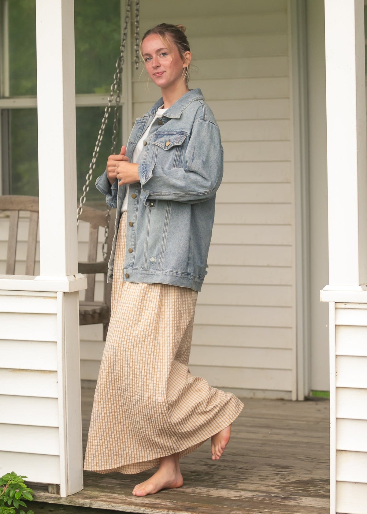Rayne Modern Gingham Maxi Skirt Inherit Co.