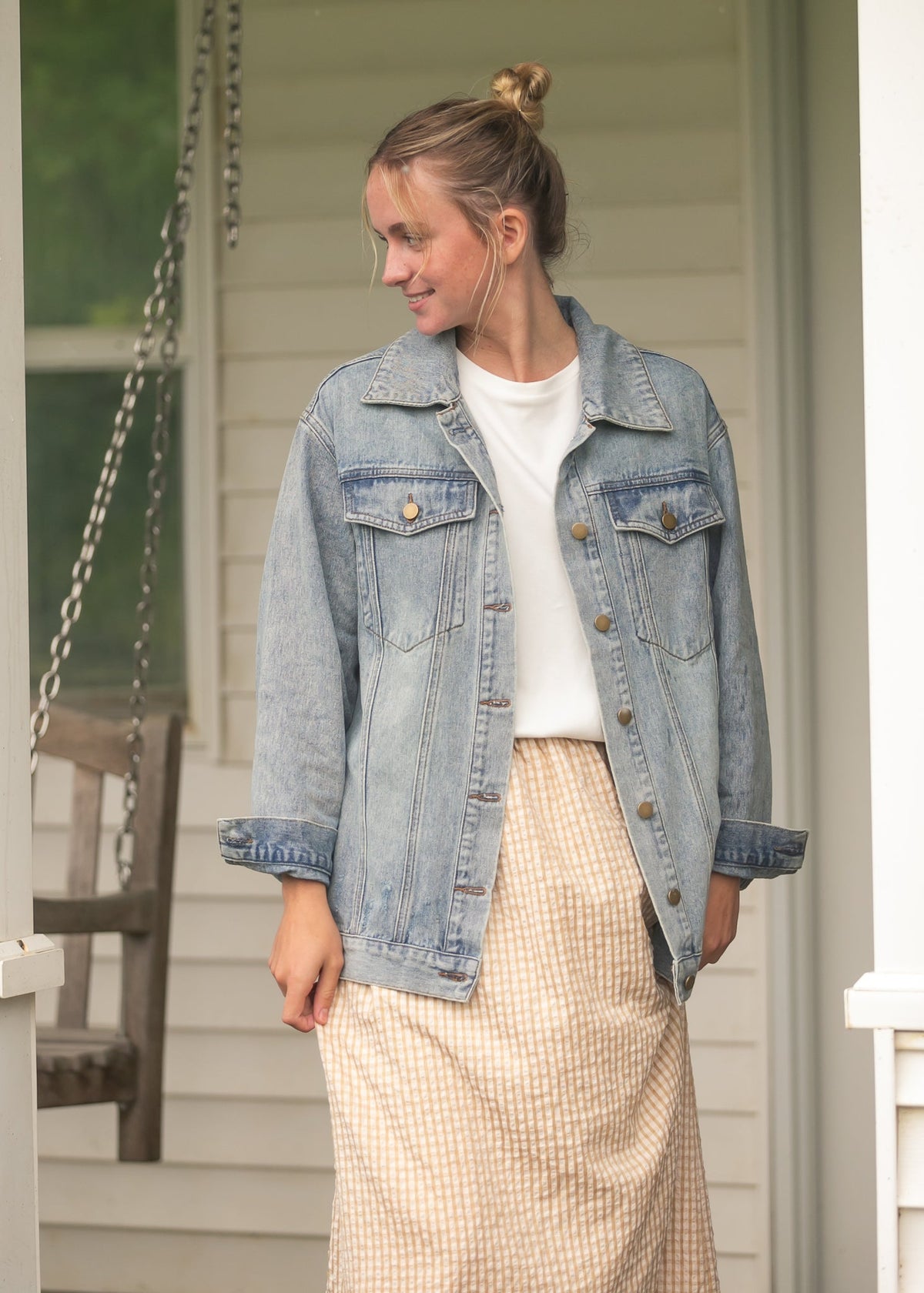 Rayne Modern Gingham Maxi Skirt Inherit Co.