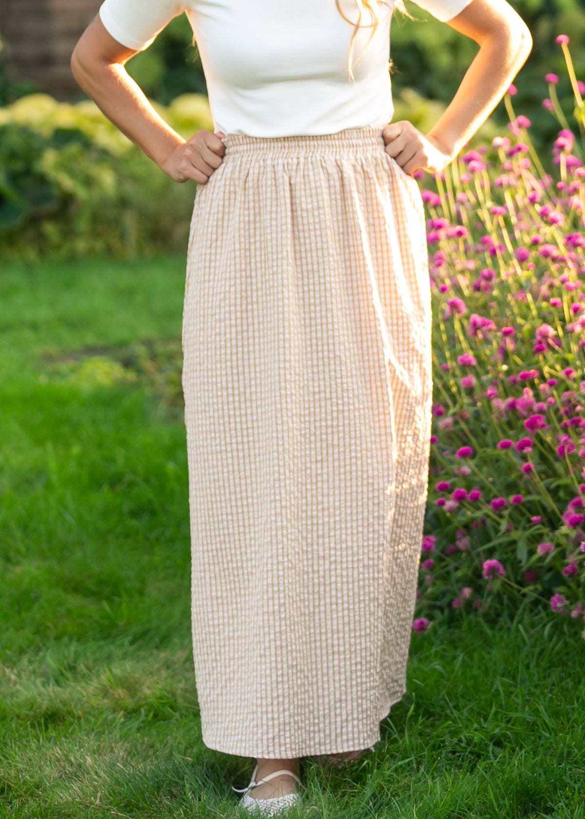 Rayne Modern Gingham Maxi Skirt Inherit Co.