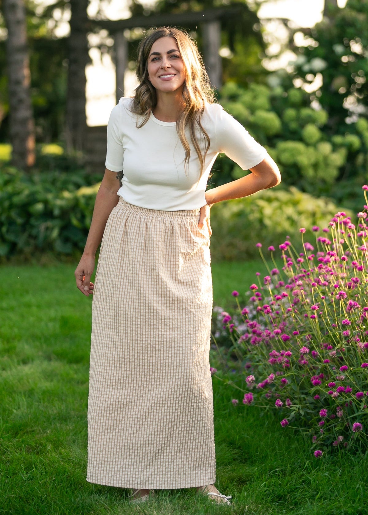 Rayne Modern Gingham Maxi Skirt Inherit Co.