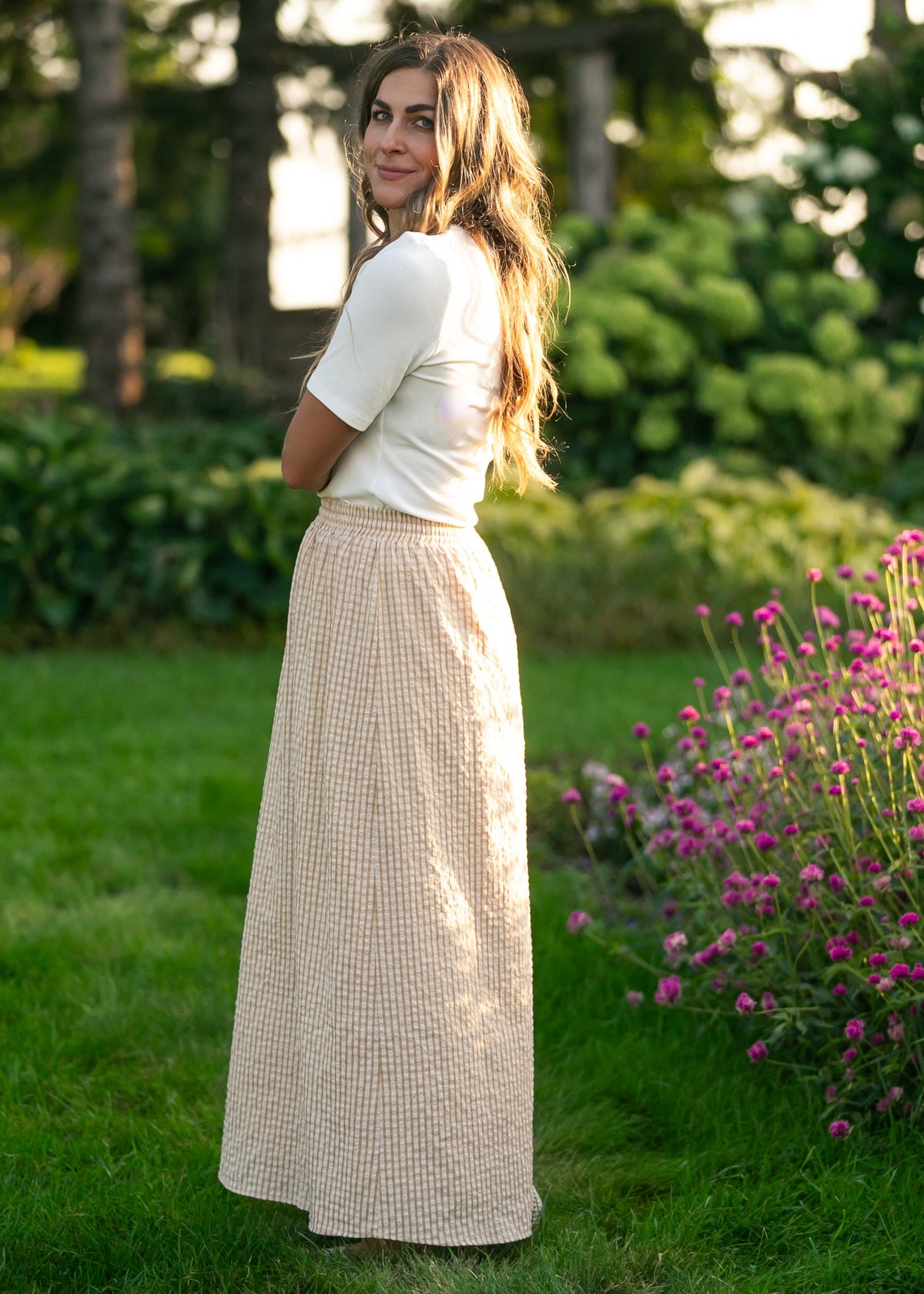 Rayne Modern Gingham Maxi Skirt Inherit Co.