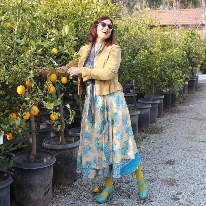 Reversible Women’s Recycled Sari Wrap Skirt