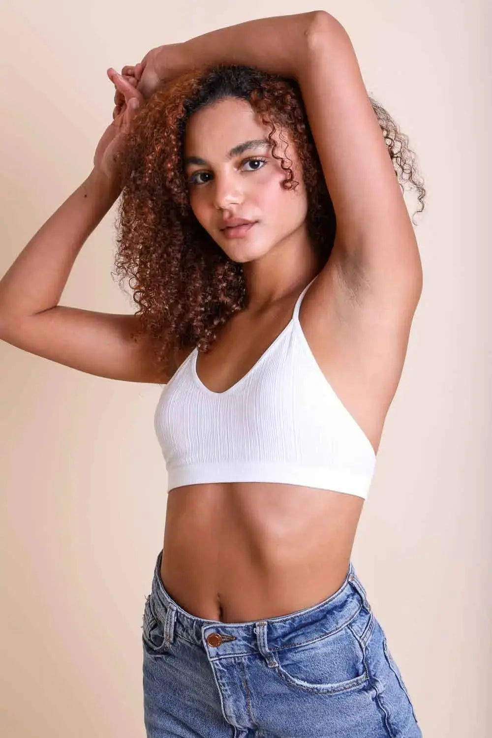 Tattoo Back Bralette – Embroidered Mesh Racerback Style
